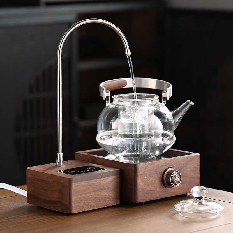 桶装水抽水器实木充电式电动吸水器大桶矿泉水自动上水压水出水器