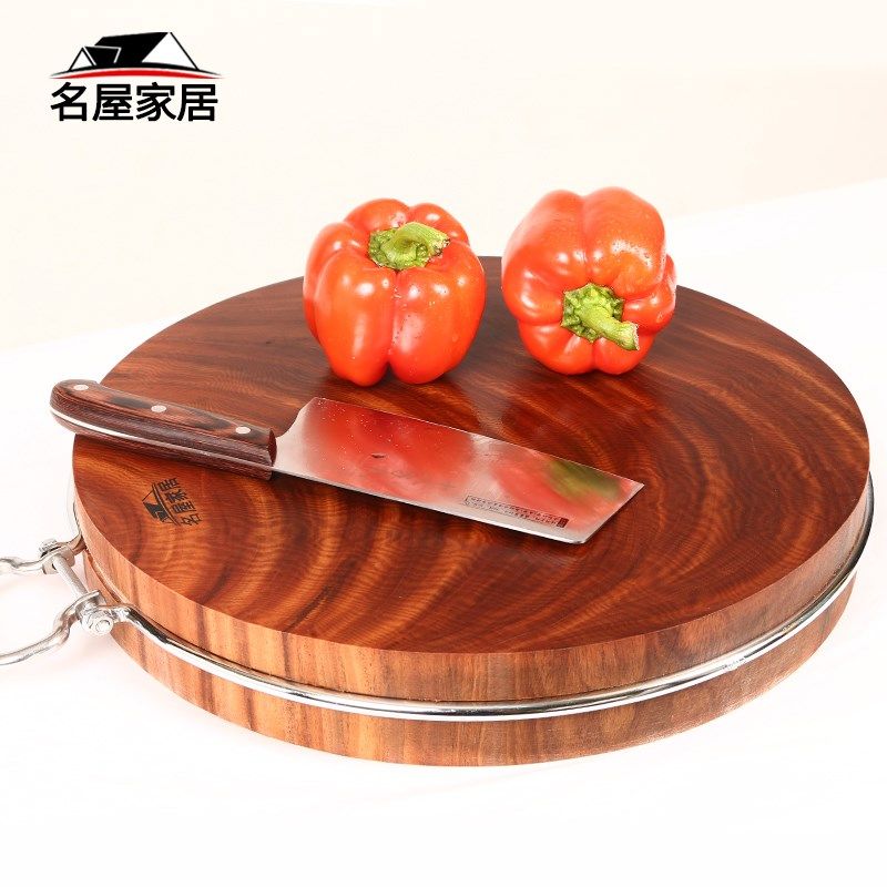 名屋 珍品级正宗越南铁木砧板菜板实木整蚬木切菜板厨房家用圆形