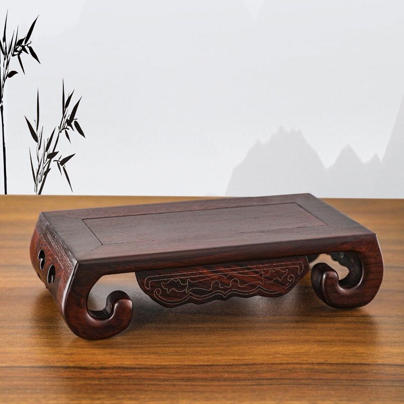 红酸枝木长方形摆件底座古董花瓶文玩盆景奇石头佛像实木雕刻底托,家居饰品,木雕,淘宝优惠券,粉丝福利购,淘宝优惠卷