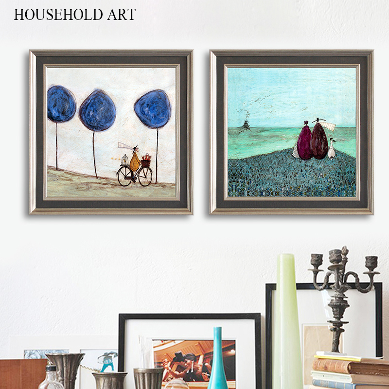 hh美式客厅沙发背景墙装饰画北欧餐厅简美儿童房卡通幸福温馨挂画图片