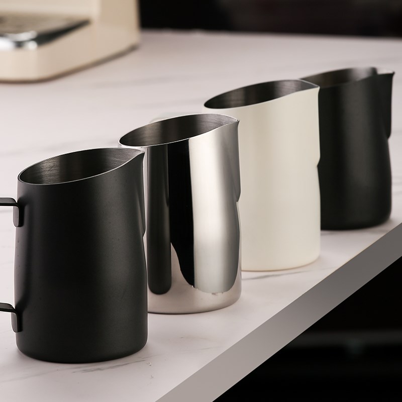 咖啡拉花杯斜口拉花缸尖嘴打奶缸不锈钢打奶泡杯咖啡器具拉花神器