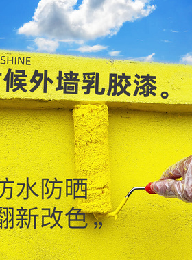 农村自建房外墙漆防水防晒黑色乳胶漆自刷墙面修复修补涂料小桶漆