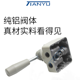 气动三位四通手动换向阀VH200-02/VH201-02/VH202-02控制阀手转阀