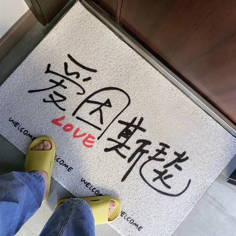 丝圈入户门垫爱因斯毯创意地毯蹭土防滑玄关脚垫可裁减家用门口垫,居家布艺,入户地垫,淘宝优惠券,粉丝福利购,淘宝优惠卷