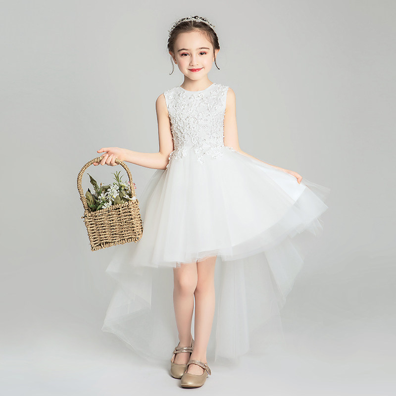 儿童晚礼服女小花童公主裙女孩宝宝婚纱白色洋气演出服蓬蓬春夏薄,童装/婴儿装/亲子装,儿童礼服,淘宝优惠券,粉丝福利购,淘宝优惠卷