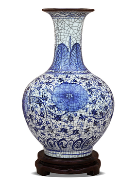 景德镇陶瓷器中式仿古花瓶工艺品客厅摆件家居玄关博古架装饰品