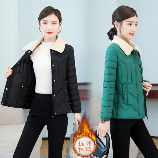 棉衣女短款2022新款冬季轻薄保暖羽绒棉服韩版百搭修身小棉袄外套