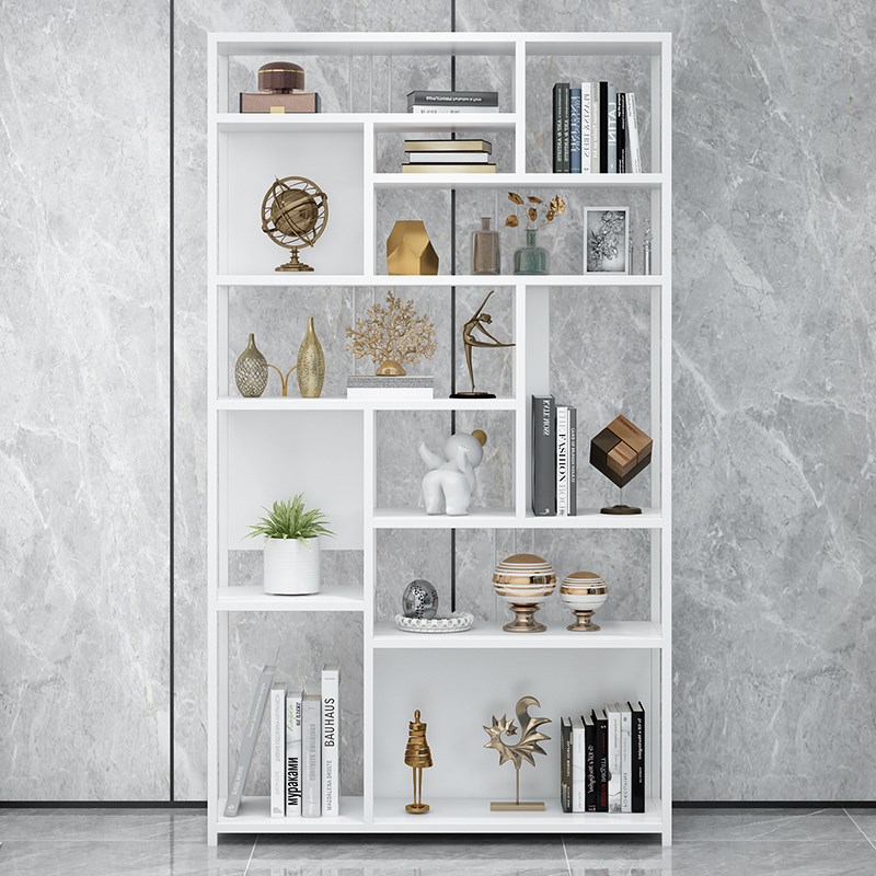 北欧铁艺隔断g置物架书架落地现代简约多层客厅摆件创意办公室收