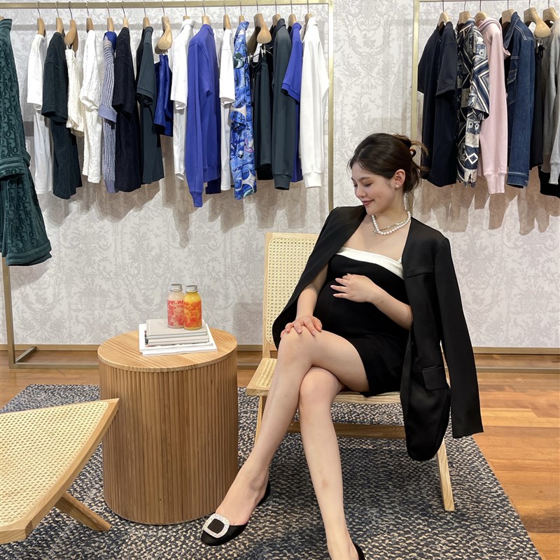 PEIPEI孕妇装2021秋季新款醋酸外套高级定制套装西装宽松时尚长袖