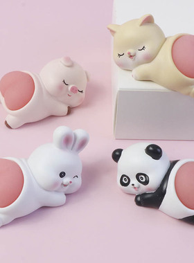 创意捏捏软c屁股汽车桌面装饰摆件礼物可爱Q弹屁屁办公室解压玩具