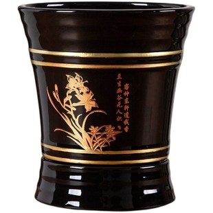 特大号陶瓷花盆带分离托盘高档落地盆景兰花绿萝吊兰花盆花卉绿植