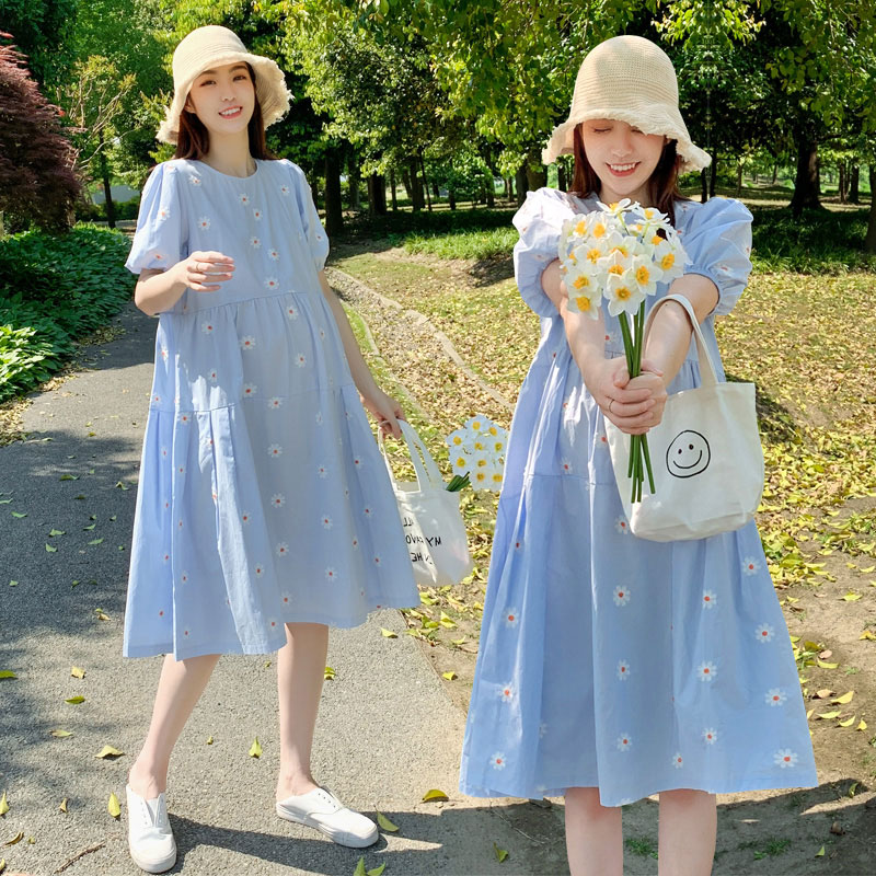 孕妇连衣裙哺乳套j装夏天孕妇装夏薄款大码夏季200斤裙子上衣夏装