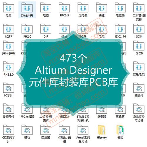 Altium Designer元件库封装库PCB库3D集成库AD芯片电容电感继电器