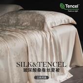 可水洗桑蚕丝夏被春秋被兰精天丝薄被子可机洗夏日抗菌秋冬暖气被