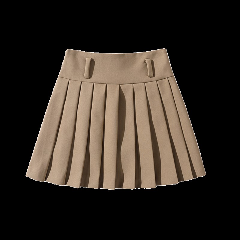 灰色百褶裙女春夏秋高腰显瘦设计感jk短裙小个子学院风a字半身裙