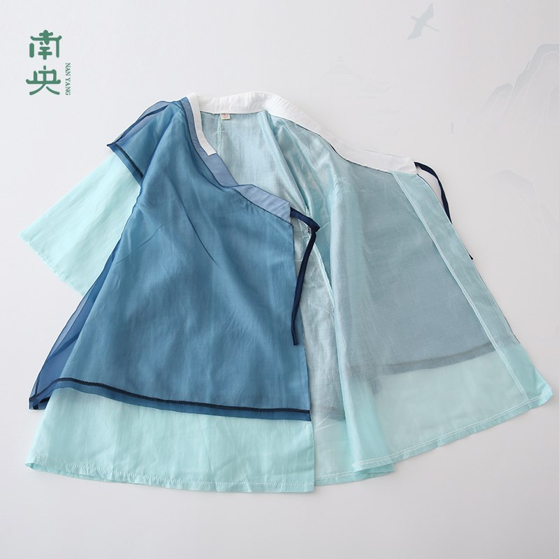 汉服男童宋朝明制长衫中国风古装儿童唐装飞鱼服武侠男孩春秋薄款