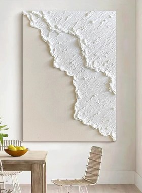 客厅沙发旁落地摆件手绘油画软装饰品砂岩立体装饰画挂画落地摆件