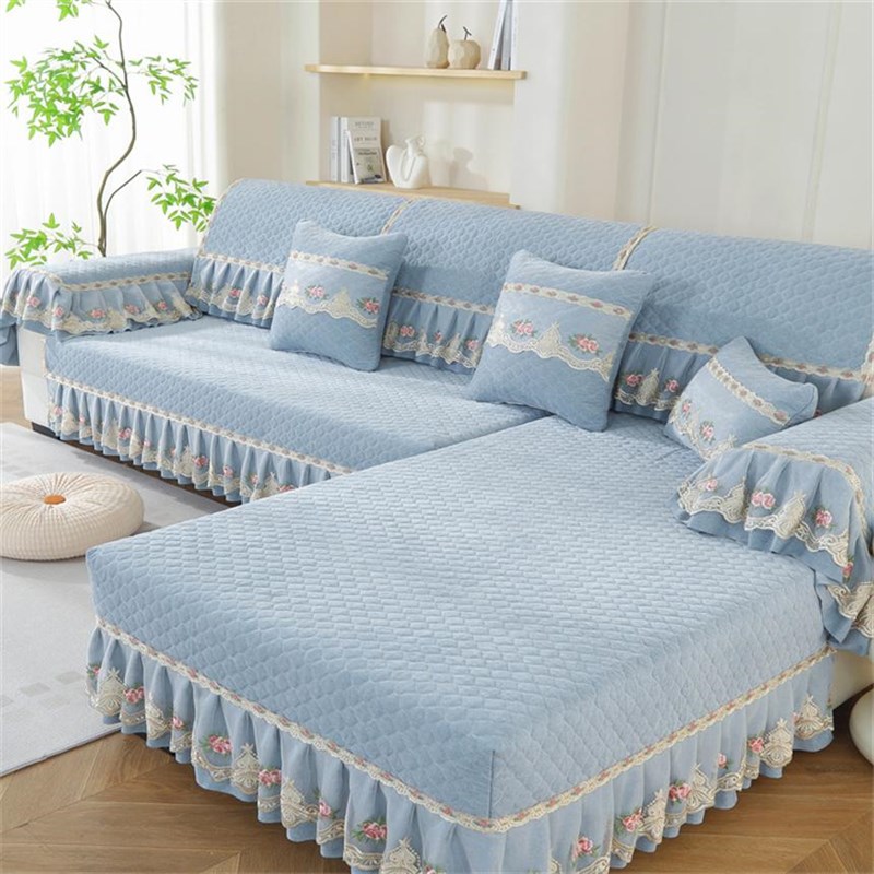 四季通用全包沙发垫加厚雪尼尔坐垫套防滑皮沙发套罩高档北欧简约