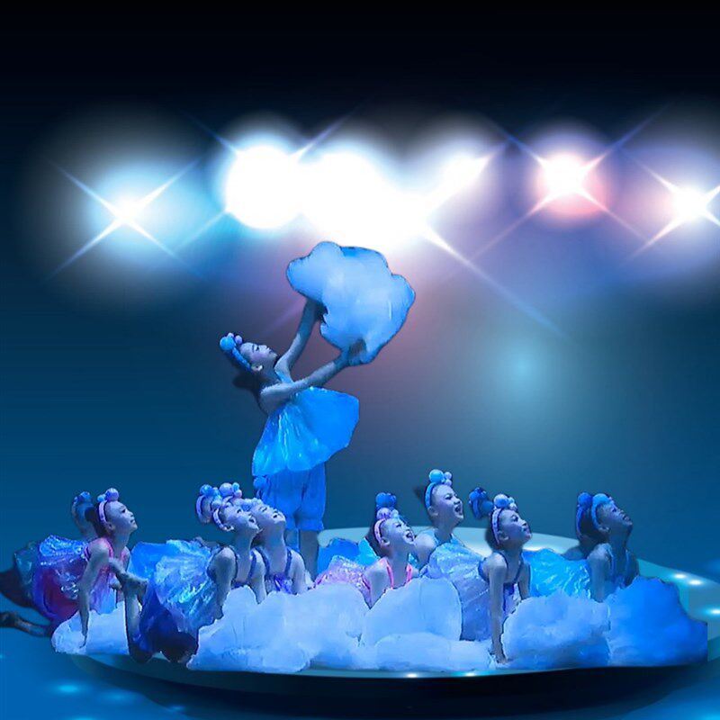 童趣创意舞蹈泡泡像云朵演出服装道具女童舞台表演服装少儿群舞台