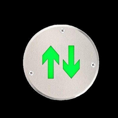 LED消防应急疏散地标灯220v圆形不锈钢地埋嵌入式安全出口指示灯