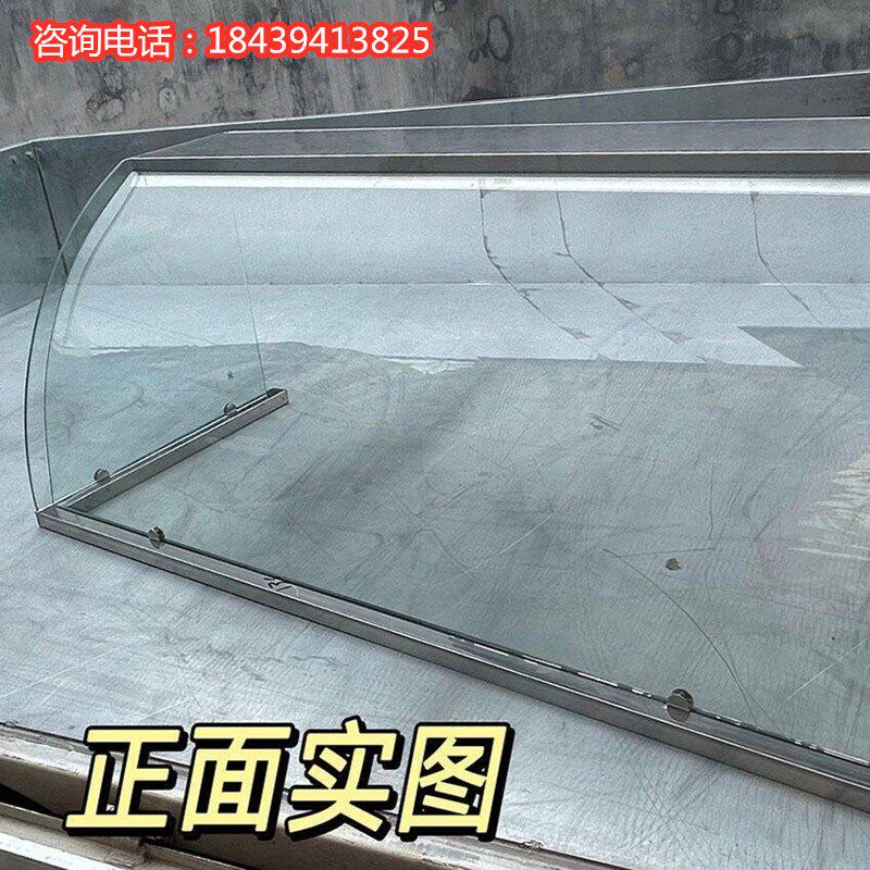 熟食展示罩厨房玻璃罩餐台防水蛋糕模型展示柜熟肉长方形不锈钢