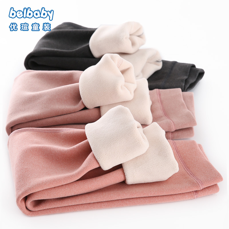 女童德绒内胆内穿儿童校服神裤保暖加绒加厚秋冬初高中生校服裤子