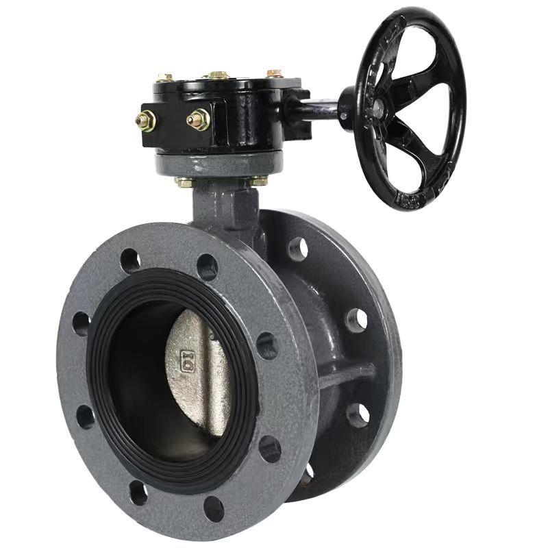 双向密封福建阀门铸钢法兰蝶阀D341X-16C涡轮软密封蝶阀