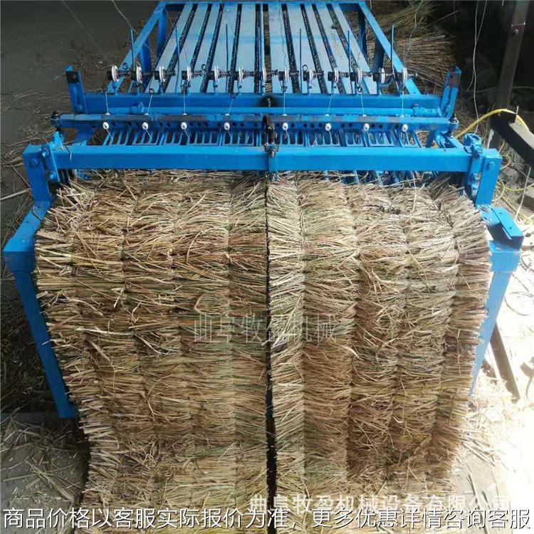 自动切边电动草帘机 厚薄可调节稻草芦苇编织机 大棚防晒草席机