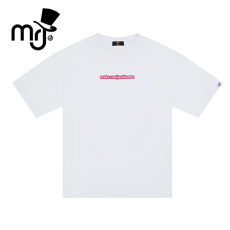 MRJ周杰伦原创品牌 简约小字母简约百搭休闲舒适短袖T恤 男女同款