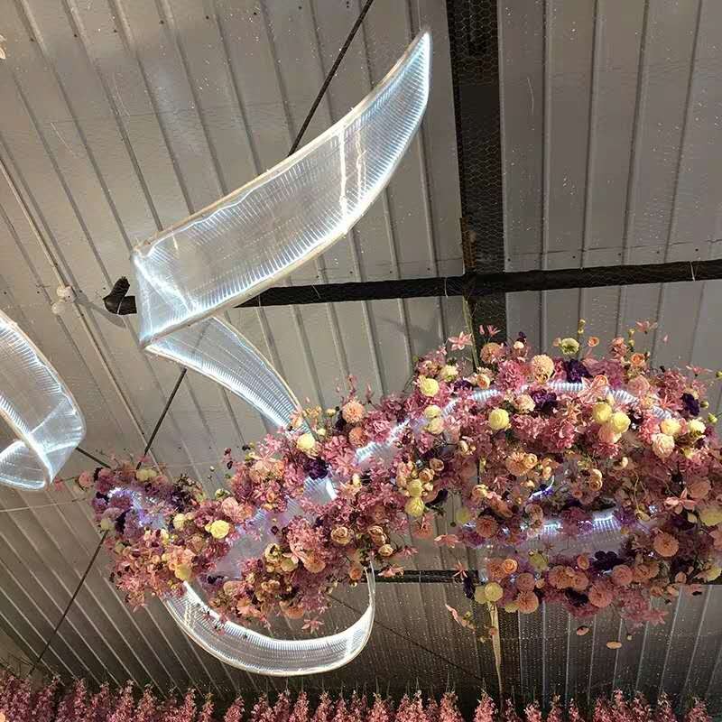 婚庆阳光板自由曲线波浪弧形螺旋百变造型婚礼堂布置道具吊顶装饰