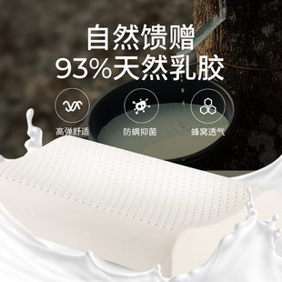 波浪乳胶枕头泰国天然橡胶枕芯护颈椎助睡眠单人大号 加长款