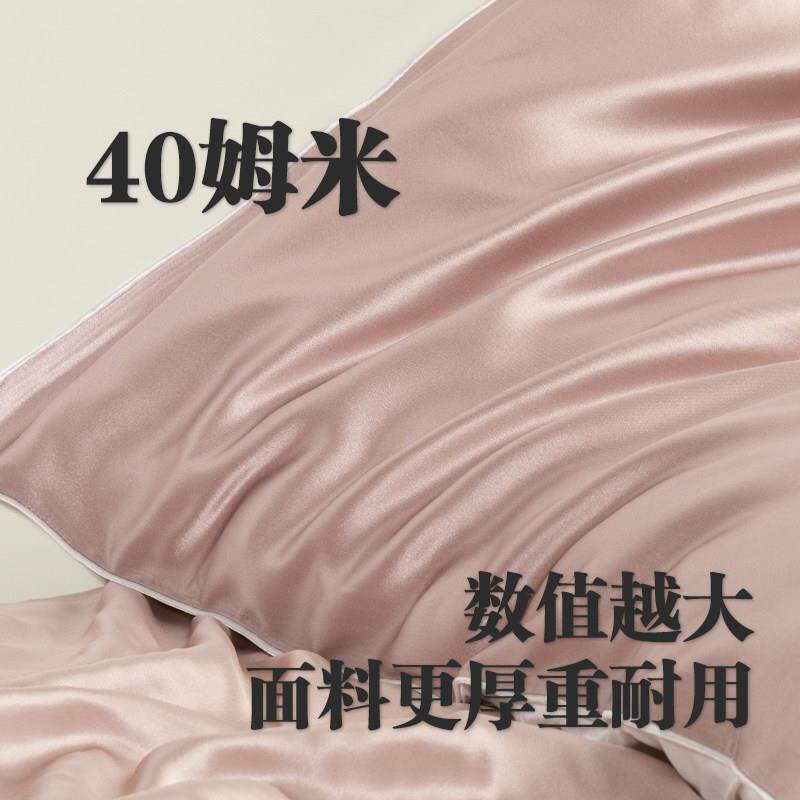 40/35姆米重磅丝绸真丝枕套桑蚕丝枕头套一对装冰丝乳胶枕巾可用