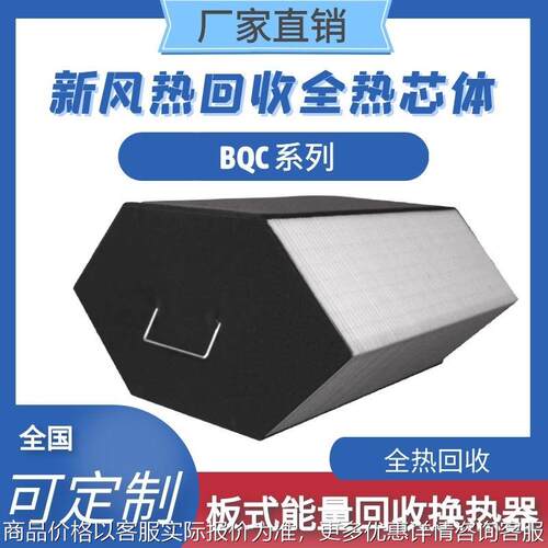 板式能量回收换热器—BQC 系列全热湿热回收六边形