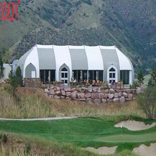 篷房20x20啤酒节桃形帐篷飞机库户外临时仓库篷房弧形穹顶篷房