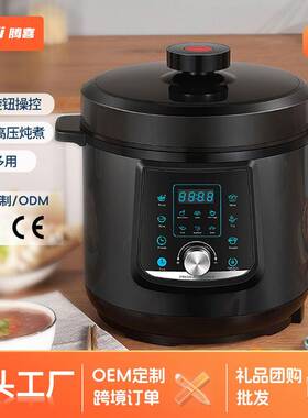 跨境电压力锅家用旋钮触控5L6L多功能电高压锅智能预约压力锅出口
