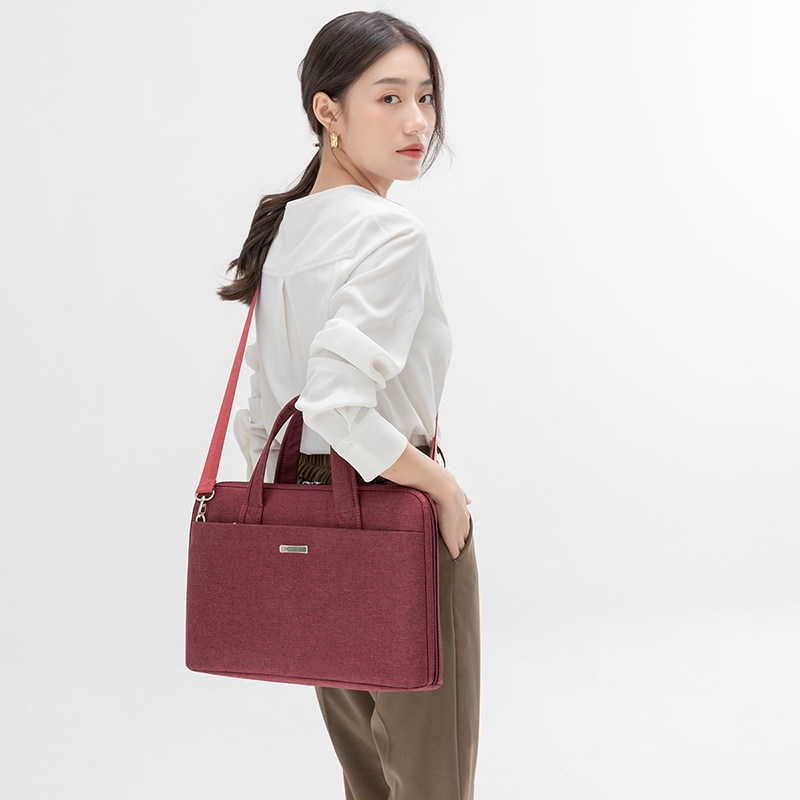 女商务时尚平板笔记本公文包电脑包大容量文件袋通勤新款