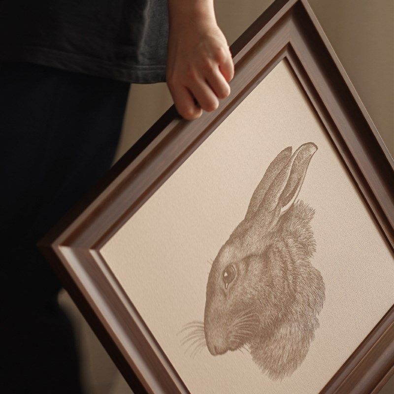 集木室物所迷途动物挂画装饰画客入户玄关沙发背景墙落地画