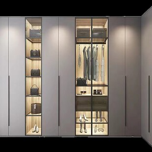 武汉全屋定制走入式衣帽间卧室柜子整体整体橱柜家俱家装一门到顶
