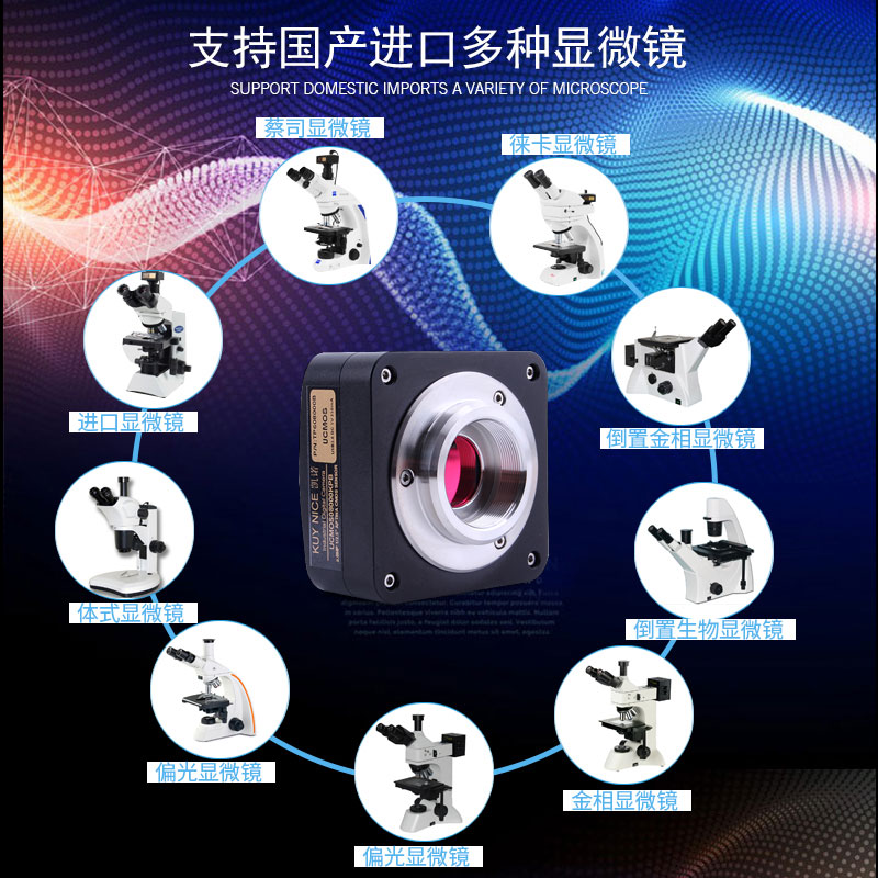 显微镜摄像头工业相数码电子目镜测量荧光金相偏图谱