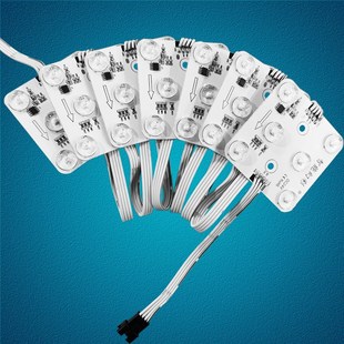 幻彩区块灯漫反条广告灯箱软膜天全七彩色区块链灯