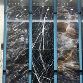 深色大理石地砖 大板瓷砖酒店会所墙砖黑色奢石