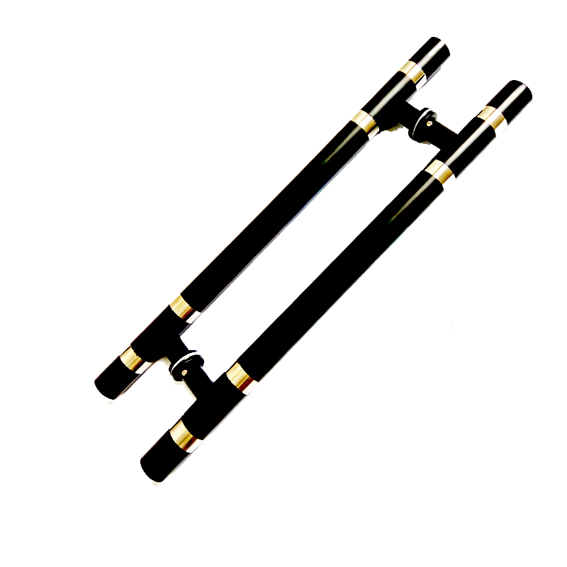 杰成加厚玻璃门拉手黑色不锈钢玻璃门拉手欧式大门木门把手大拉手