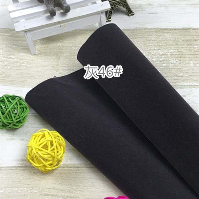 加厚干胶植绒布 灰色背胶自粘绒布 礼品盒包装汽车箱装饰DI布
