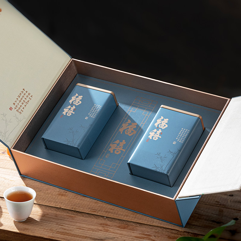 春节新款茶叶包装盒空礼盒红茶绿茶散茶通用礼盒装空盒定制