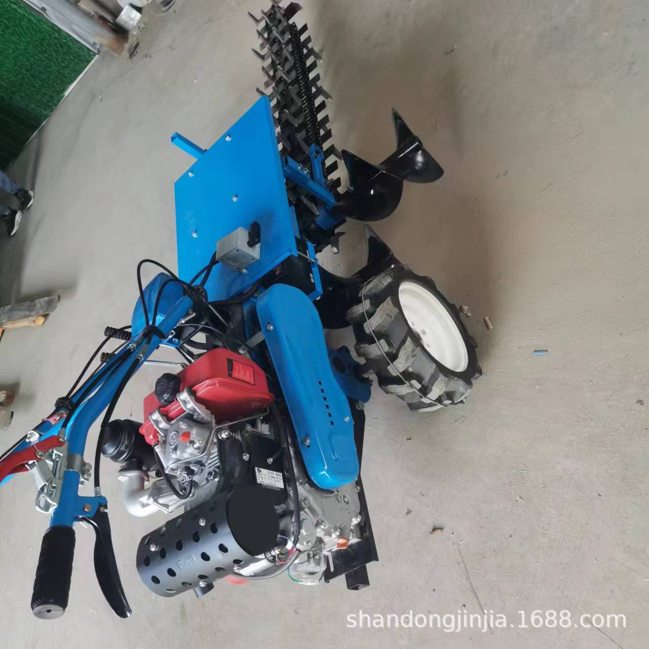 埋线管道电缆开槽机农田树林多用开沟机 192风冷链条式开沟机