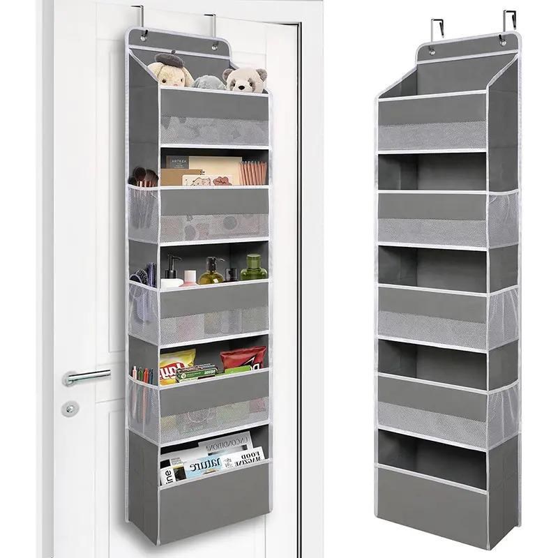 门后衣服防尘收纳挂袋墙壁悬挂式公仔展示架卫生间门上置物兜子
