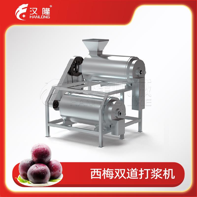 厂家直售304不锈钢西梅双道打浆机水果去皮去壳打浆设备出汁率高