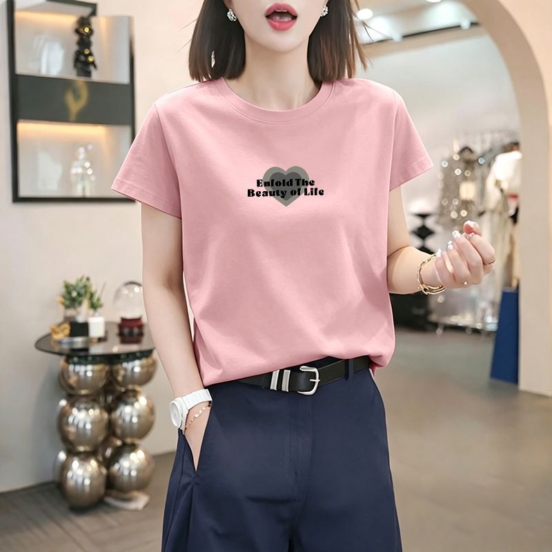 纯棉短袖大码女T恤宽松显瘦