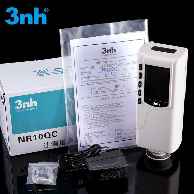三恩驰NR10QC色差仪便携式油漆油墨塑料颜色检测仪分光测色仪器
