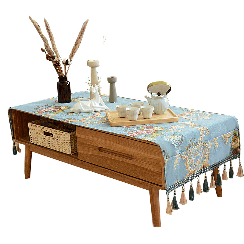 欧式茶几桌布布艺台布垫巾罩家用长方形现代棉麻餐桌布盖布